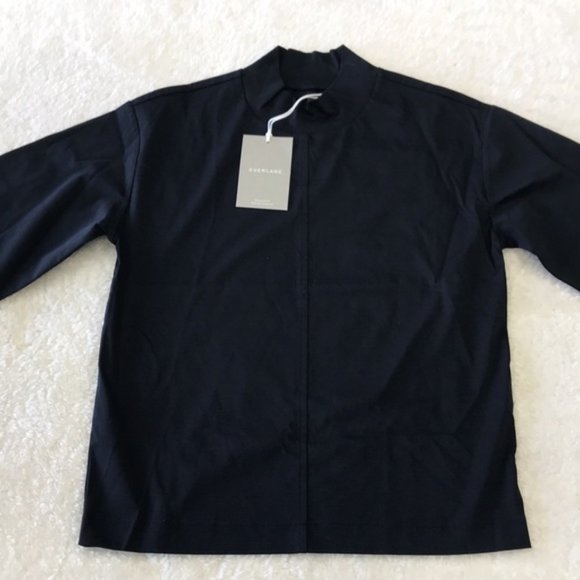 EVERLANE The Luxe Cotton Mockneck Tee - Picture 4 of 6